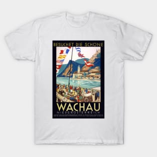 Wachau Austria Vintage Poster 1930 T-Shirt